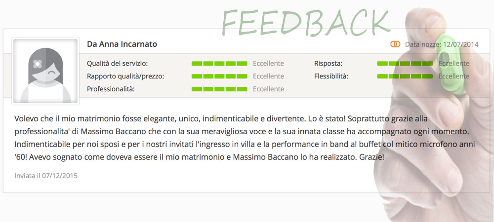 massimo baccano matrimonio live music eventi