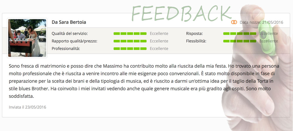 massimo baccano matrimonio live music eventi