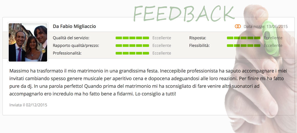 massimo baccano matrimonio live music eventi